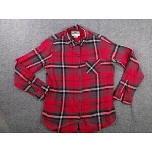 Northeast Outfitters Shirt Womens Medium Red Plaid Flannel Classic Casual